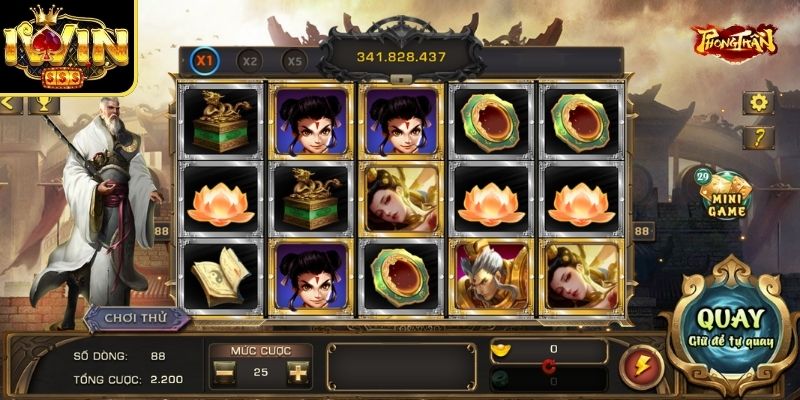 Phong thần Iwin - Chinh Phục Tru Tiên Trận Nhận Jackpot 2 Các biểu tượng game Phong thần Iwin đều đặc sắc