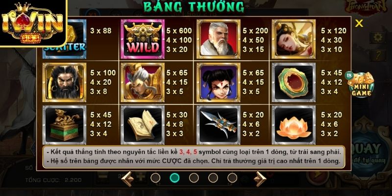 Phong thần Iwin - Chinh Phục Tru Tiên Trận Nhận Jackpot 3 Game slot Phong thần có mức thưởng cực cao
